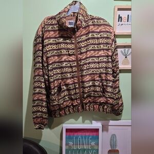 Vintage animal print Track suit jacket